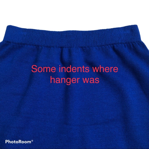 St John Pencil Skirt Royal Blue Santana Knit Marie Gray Dog Show Y2K Flaws 2